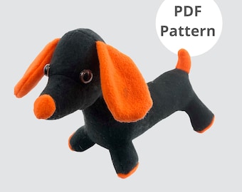 Sewing Pattern Dog | Plush Sewing Pattern | Dog Stuffed Animal Sewing Pattern | Dachshund Pattern | Plush Animal Pattern | Digital Pattern