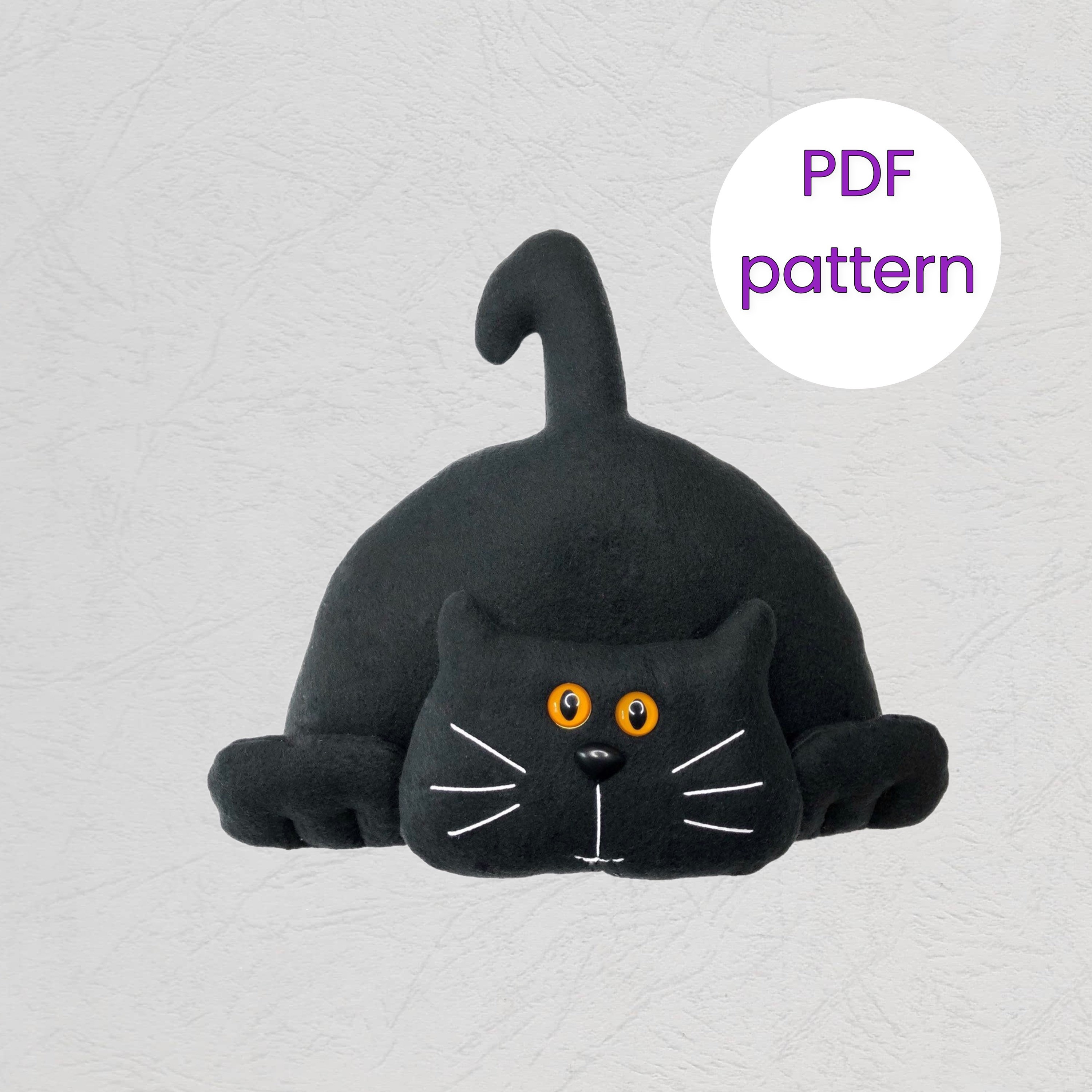 Cat Sewing Pattern, Cat Plush Digital Pattern, Stuffed Animal Sewing  Pattern Sew a Handmade Cat Plushie for a Gift 