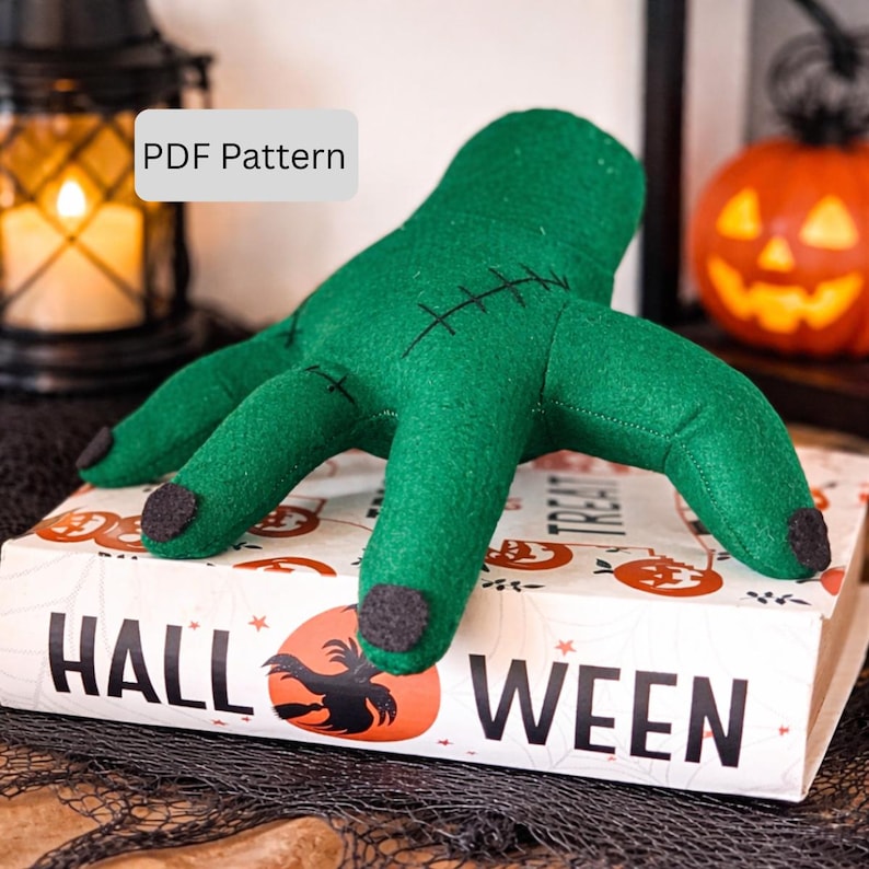 Severed Hand Sewing Pattern: Creepy Halloween Plush Prop (PDF Pattern) image 1