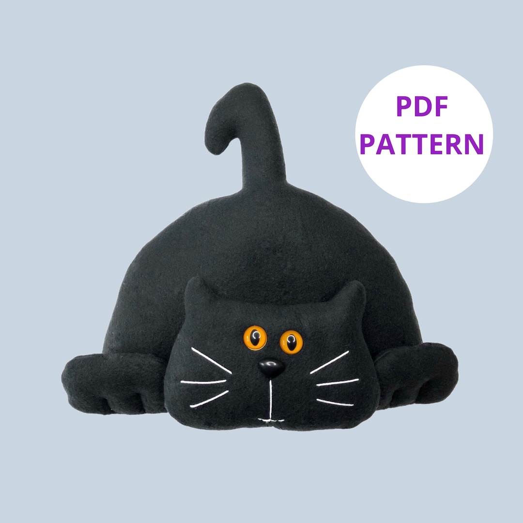 Cat Pattern Sewing | Cat Plush Pattern | Doorstop Pattern | Sewing ...