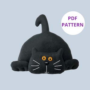 Stuffed Cat Sewing Pattern: Plush Kitty Doorstop (Digital Pattern)