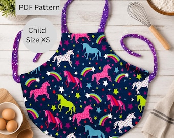 Child's Apron Sewing Pattern: XS Size Age 3-5 (PDF Pattern)