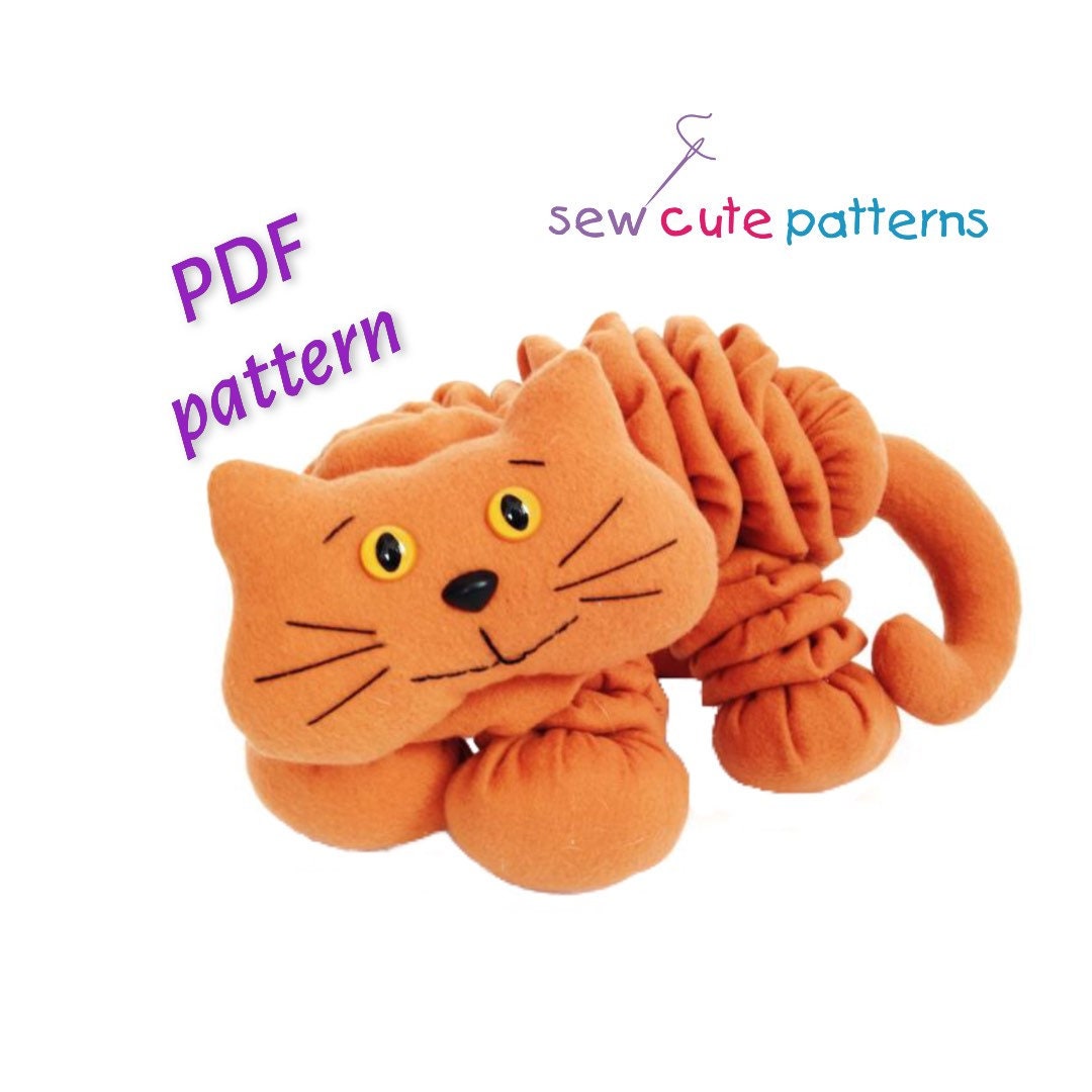 Cat Sewing Pattern Cat Stuffed Animal Pattern Soft Toy Etsy