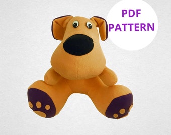 Dog Sewing Pattern | Dog Stuffed Animal Pattern | Plush Pattern | Digital Pattern | Instant Download | Soft Toy PDF