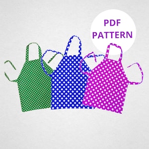 Children&#39;s Apron Pattern | Sewing Patterns | Digital Pattern | PDF Pattern