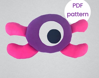 Monster Plush Sewing Pattern | Softie Pattern | DIY Halloween Decor | Plushie Pattern