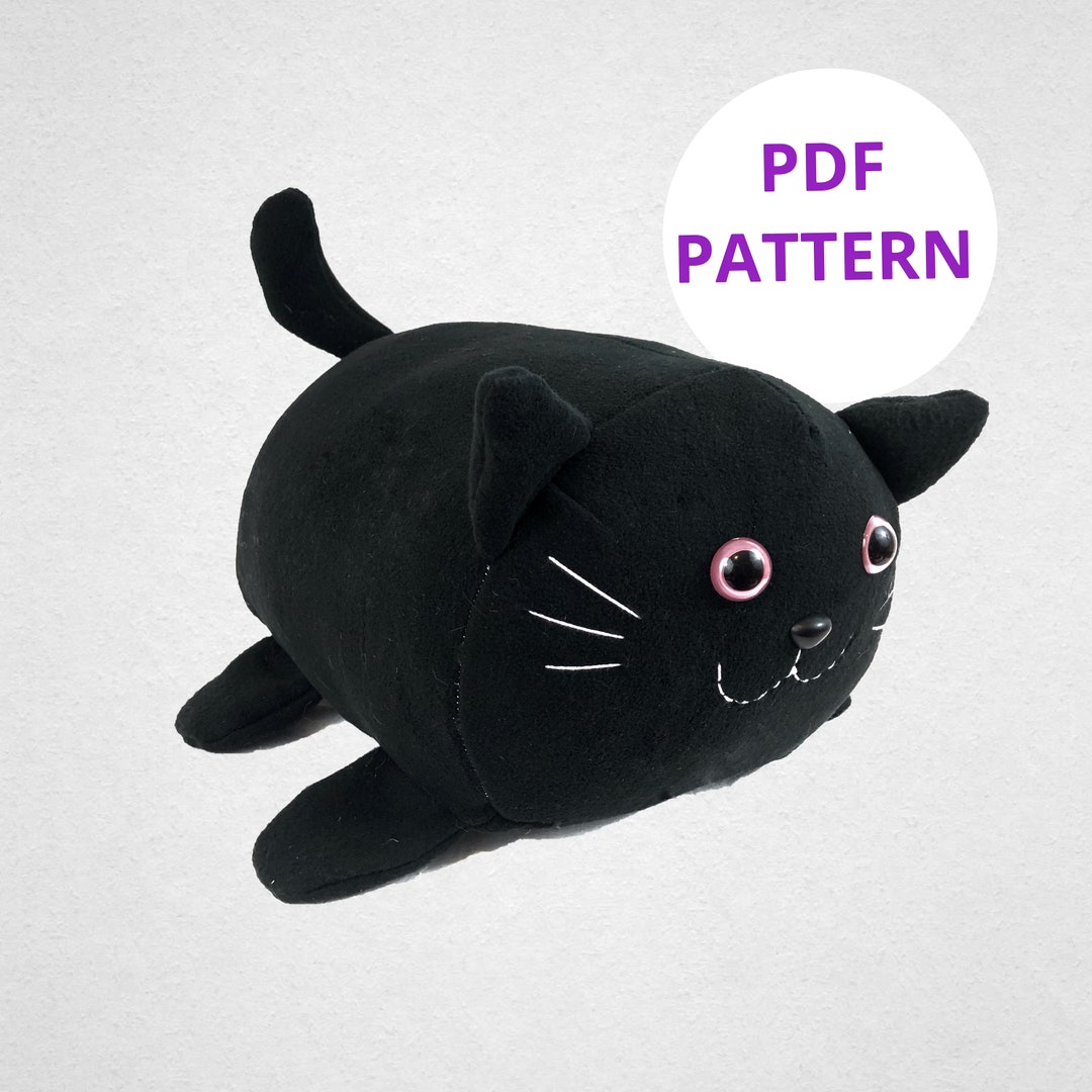 Cat Sewing Pattern | Plush Cat Pattern | Cat Stuffed Animal Pattern ...