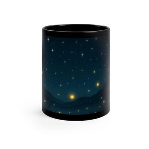 Starry Night Coffee Mug: Celestial Ceramic Drinkware, Gift for Stargazers