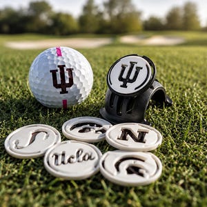 Marqueur de balle de golf au pochoir personnalisé : inserts de logo interchangeables, cadeau personnalisé