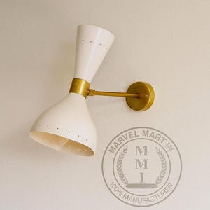 Handmade Brass & Iron Wall Sconce | Rustic Vintage Wall Light | Unique Antique Wall Lamp for Home  Office Decoration”