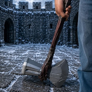Storm breaker Axe Replica: 24" Aluminum Handle, Avengers Cosplay Prop