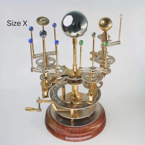 Antique Brass Orrery Solar System Sun-Eartn- Moon Motion Scientific Research Mode