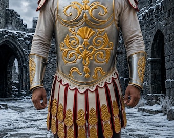 Corazza muscolare romana realizzata a mano: corazza da gladiatore in acciaio per cosplay