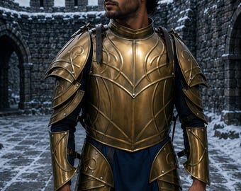 Hand-Forged Elven Cuirass, 18 Gauge Steel Armor Set, Cosplay LARP