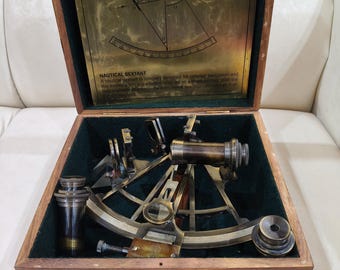 Personalized  Tamaya Sextant 1712 Replica – Royal Navy Celestial Navigation Instrument, Brass Maritime Collectible