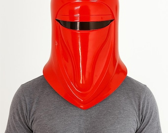 Mandaloriansk krigarhjälm | 18 gauge stål med glansig rödsvart finish och dubbla klomärken | Star Wars Cosplay-rustning, present att visa upp