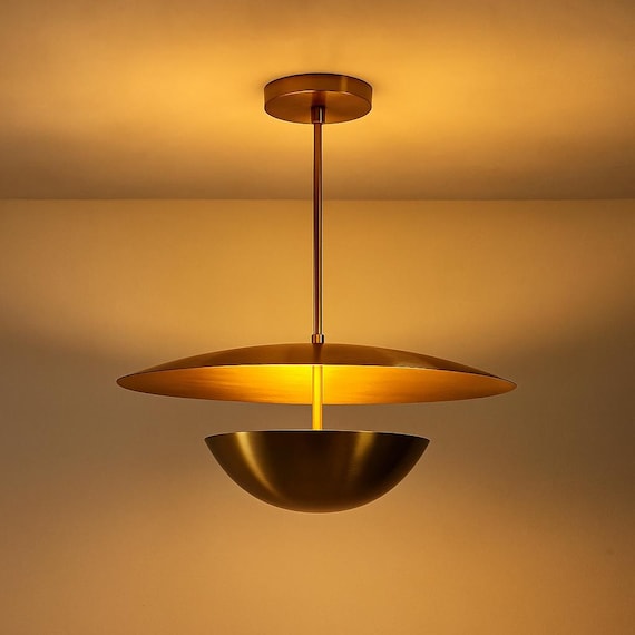 Vintage 1950s Sputnik Flush Mount Light | Mid Century 3-Light Ceiling Fixture | Modern Retro Semi Flush Mount Lamp
