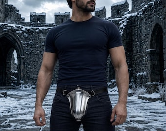 Mittelalterliche Codpiece-Rüstung aus Stahl | Handgefertigter Ritter Tiefschutz | Renaissance Rüstung Zubehör | Reenactment & Cosplay Zubehör