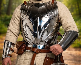 Medieval Steel Chest Armor Cuirass | Handcrafted Knight Breastplate | Wearable Medieval Armor | LARP & Reenactment Armor