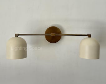 Modern Double Dome Wall Sconce - Mid-Century Modern Bathroom Vanity Light