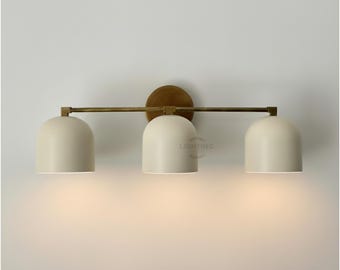 Triple Dome Brass Wall Sconce - Modern Brass Vanity Light Fixture