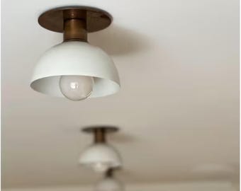 Handmade Brass Flush Mount Ceiling Light - Small Ceiling Fixture