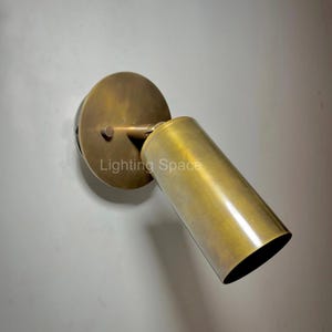 Handmade Brass Cylinder Wall Sconce: Minimalist Industrial Lighting