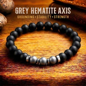 Grey Hematite Axis Bracelet – Grounding • Stability • Strength