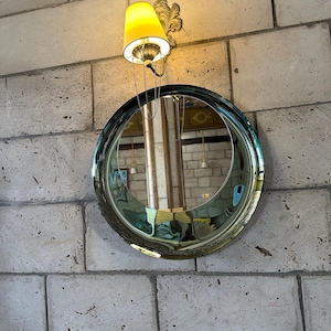 Vintage Style Round Convex Mirror |Handmade Wall Decor |Modern Rustic Home Decor |Contemporary Concave Mirror |Curve Mirror |Space Age Decor