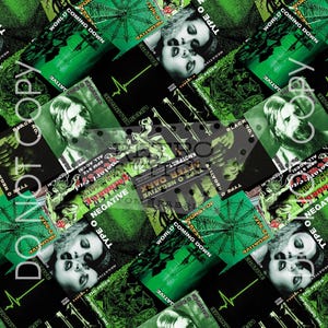 May include: A collage of album art and promotional material for the band Type O Negative, featuring green and black color scheme. The design includes images of band members, album titles, and the text "DO NOT COPY".