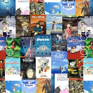 Miyazaki sömlöst animetyg | Digitalt mönster för sömnad, hantverk, cosplay, scrapbookingdesign
