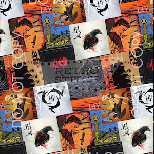 May include: A collage of album covers with the band name "AFI" and various album titles. The covers feature illustrations, including a crow, figures, and text. The words "DO NOT COPY" are also visible.