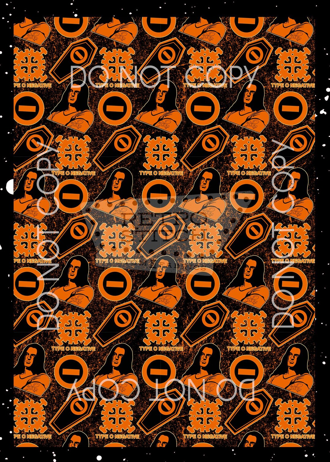 October Rust Orange - Gothic Band Seamless Digital Print – Dark ...