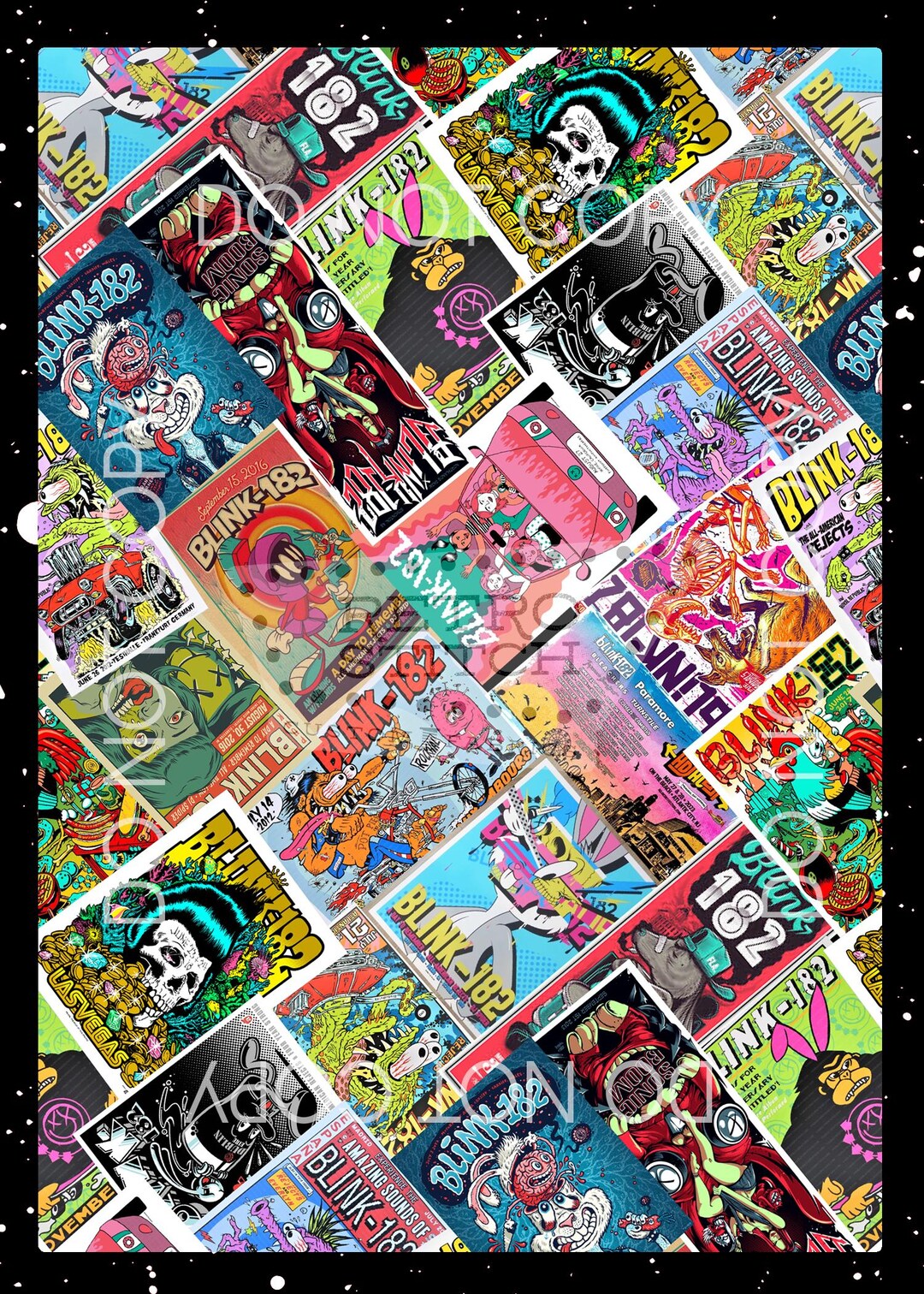 Pop Punk Seamless Pattern – Fabric Print, Crafts (digital Download) - Etsy