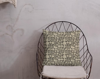 Cojín decorativo con mapa de mazmorra / Decoración de sofá de fantasía / Decoración de hogar para jugadores de rol
