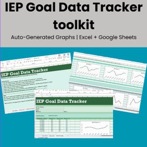 IEP Goal Data Tracking Sheet with Graphs, Special Education, Progress Monitoring