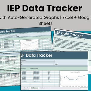 IEP Goal Data Tracker with Graphs, Special Education, Progress Monitoring