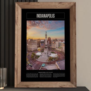 Indianapolis Downtown Printable Photography, Digital Download Cityscape Art, Indiana Skyline Home Decor, Housewarming Travel Gift