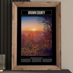 Brown County Indiana Printable Photography, Digital Download Landscape Art, Nashville IN State Park Home Decor, Housewarming Travel Gift