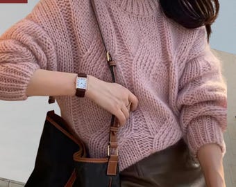 Chunky Cable Knit Sweater | Oversized Winter Pullover