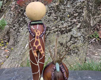 Gourd Spirit Doll: Giraffe Medicine, Aventurine