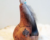 Tree of Life Prayer / Intention Vessel Gourd Vessel