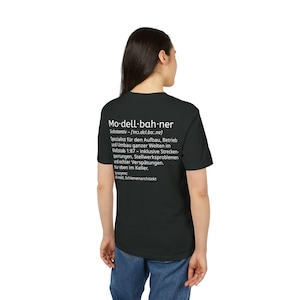 T-Shirt &quot;Modellbahner&quot;, Railway Fan Shirt, Gift for Trainspotter