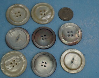 52 Vintage Mother Of Pearl Buttons for Wedding dresses Baby Clothes Altered Art Shank button Made In Japan