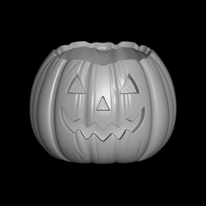 Halloween Kürbis Pflanzgefäß, Behälter, Stiftehalter STL Datei für 3D-Druck