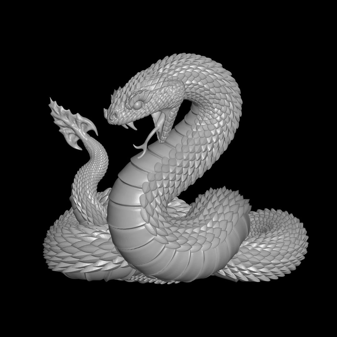 Rattlesnake Figure STL File for 3D Printing Model - Etsy