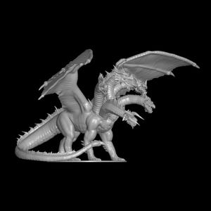 Antiker Tiamat Drache STL File: 3D Druck Modell für DnD & Cosplay