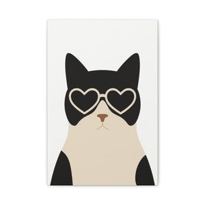 Cat Canvas Wall Art | Funny Cat Print, Premium Gallery Canvas, Quirky Pet Poster, Modern Animal Decor, Humorous Gift for Cat Lovers
