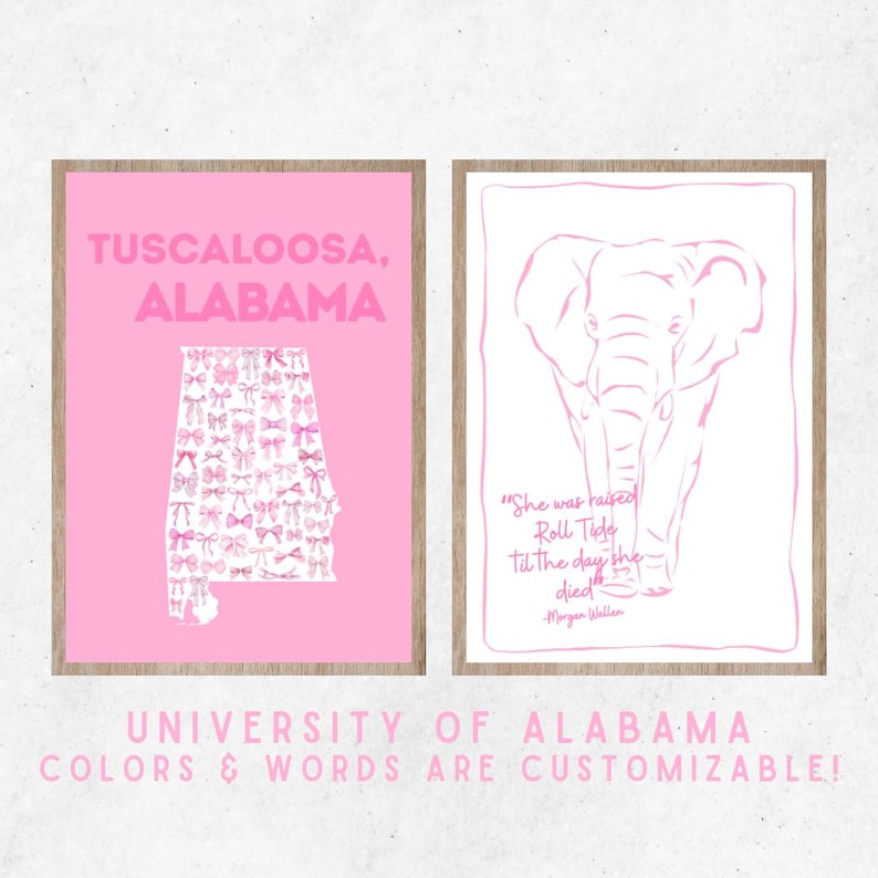 University of Alabama Dorm Decor - Etsy