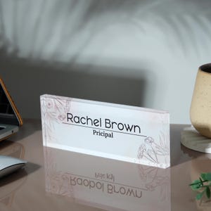 Graduation Gift Custom Office Name Sign, Gift for Boss, Phd Gift, Office Desk Decor, Personalized Desk Name Plate, Teacher Name Plate Gift